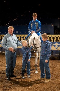 Getting up close and personal with a horse at Arabian Nights' VIP Experience